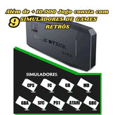 Video Game Stick 10 mil Jogos Retrô Antigo 4K Controle Sem Fio Portátil Original